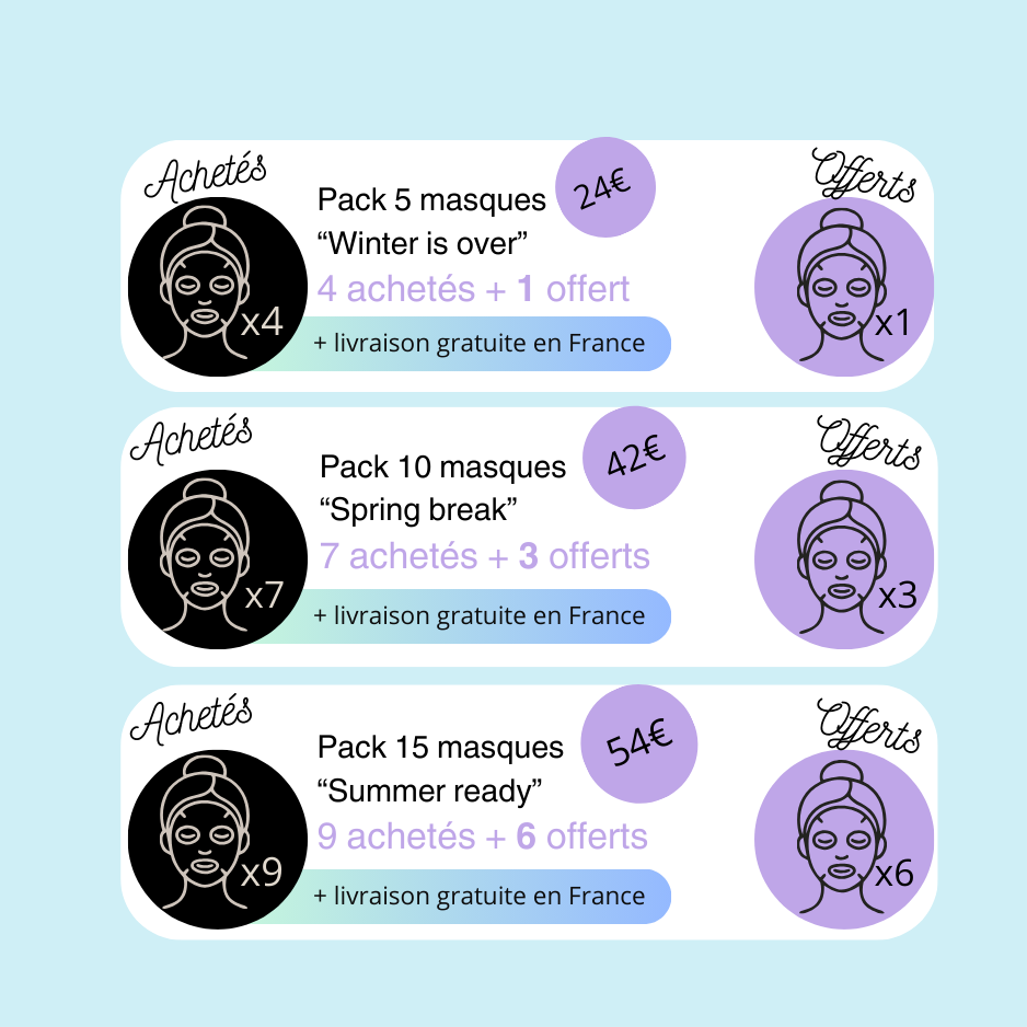 5 Masques Visage Hydrogel